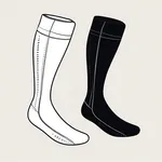 tall black socks image